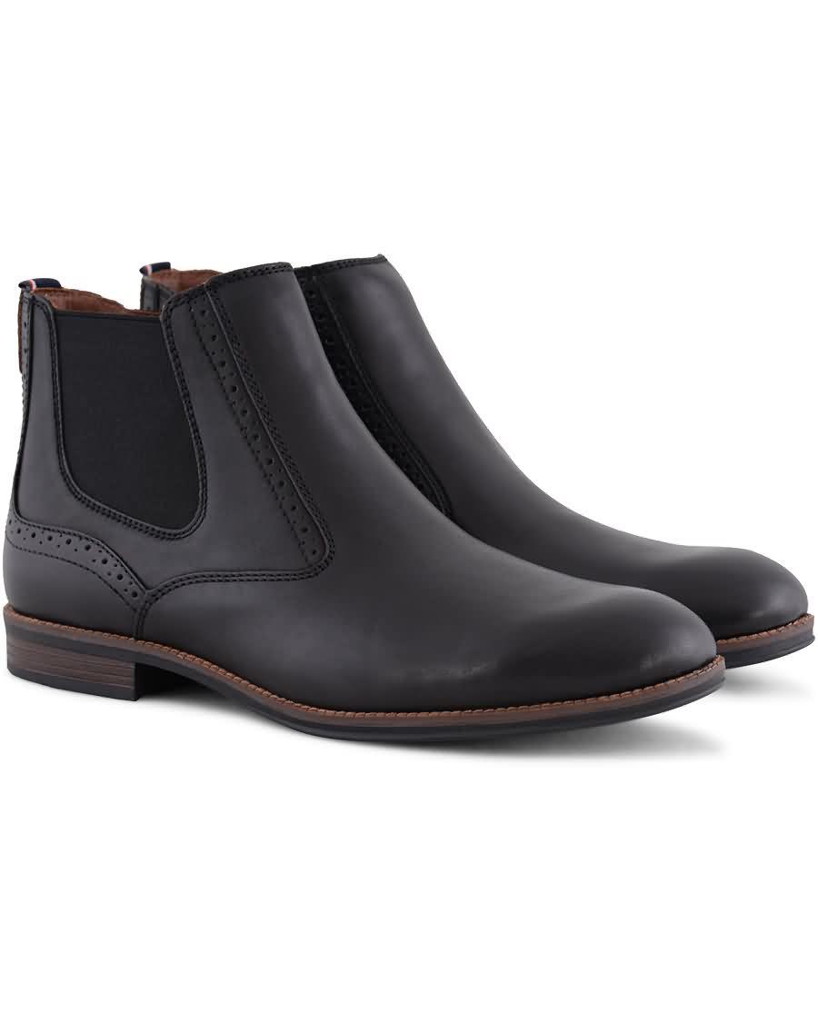 tommy hilfiger colton zip chelsea boot black calf Stil Butikken 0arjq